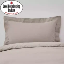 Dunelm Non Iron Plain Dye Natural Oxford Pillowcase