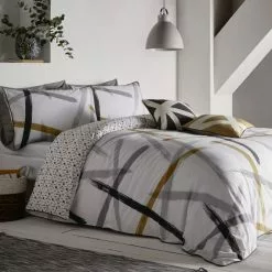 Appletree Leda Abstract Print Reversible 100% Cotton Duvet Cover And Pillowcase Set