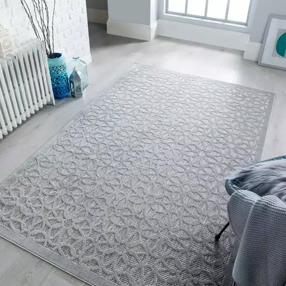 Flair Argento Geometric Indoor Outdoor Rug - Image 2