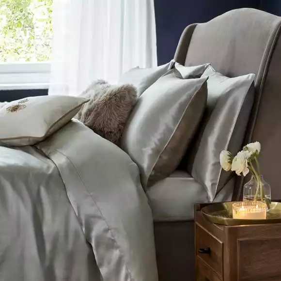 Dorma Silver Silk Pillowcase - Image 3