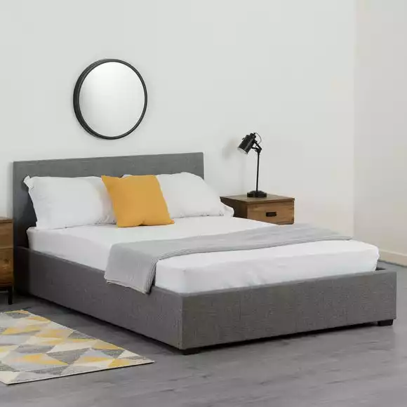 Seconique Waverley Grey Linen Ottoman Bed