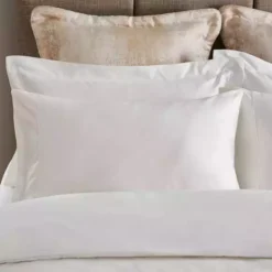 Dorma Egyptian Cotton Sateen 1000 Thread Count White Standard Pillowcase