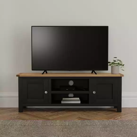 Dunelm Bromley Black Wide TV Stand