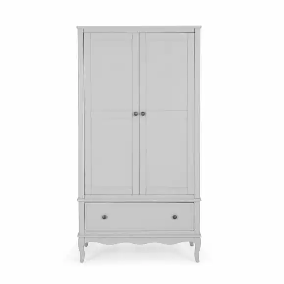 Dunelm Clara Double 1 Drawer Wardrobe, Grey - Image 2
