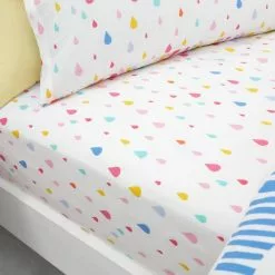 Dunelm Elements Rainbow Geometric 100% Cotton Fitted Sheet