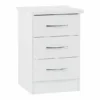 Seconique Nevada 3 Drawer Bedside Table