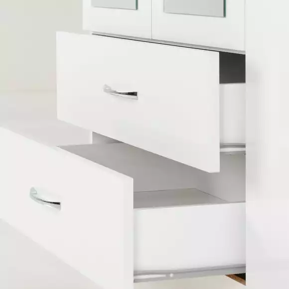 Seconique Nevada 4 Door 2 Drawer Wardrobe, Mirrored - Image 5