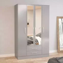 Birlea Lynx 4 Door Wardrobe Mirrored