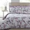 Dunelm Honesty Mauve Reversible Duvet Cover And Pillowcase Set