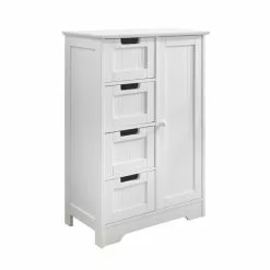 Lloyd Pascal White 4 Drawer Storage Cabinet