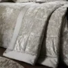 Catherine Lansfield Natural Crushed Velvet Bedspread