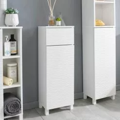 Lloyd Pascal White Wave Floor Cabinet