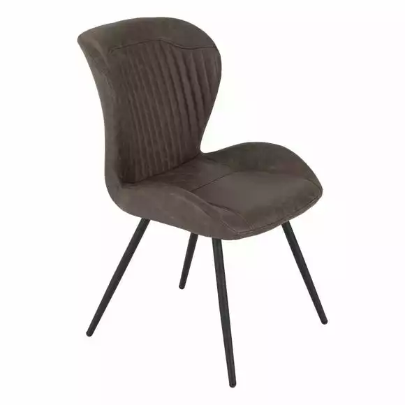 Seconique Quebec Set Of 4 Dining Chairs Brown PU Leather