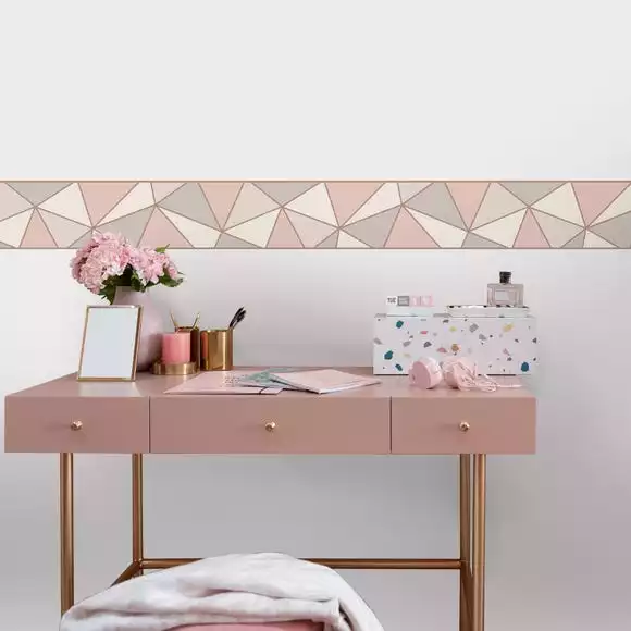 Fine Décor Wallpaper Apex Rose Gold Border