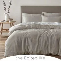 The Edited Life Rowan 100% Linen Duvet Cover And Pillowcase Set