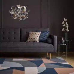 Dunelm Exclusive Ren Geometric Wool Rug