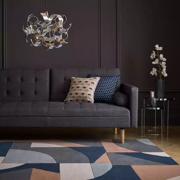 Dunelm Exclusive Ren Geometric Wool Rug