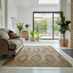 Dunelm Exclusive Clay Jute Flatweave Rug