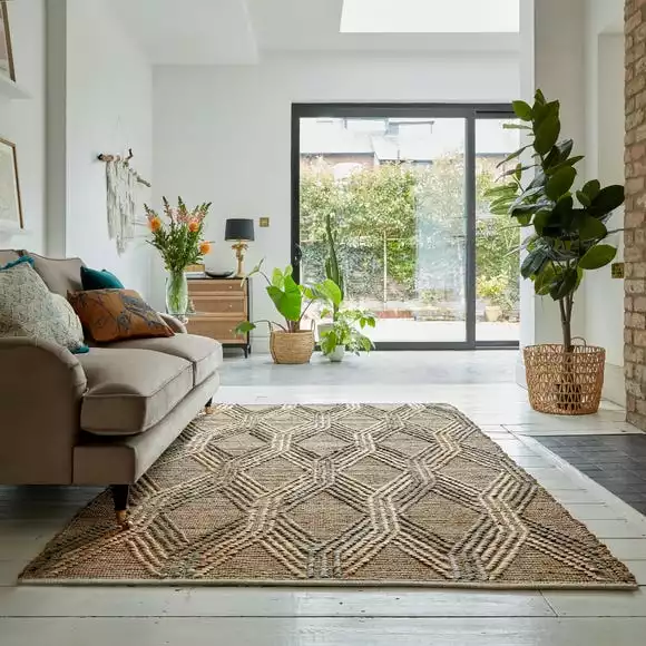Dunelm Exclusive Clay Jute Flatweave Rug