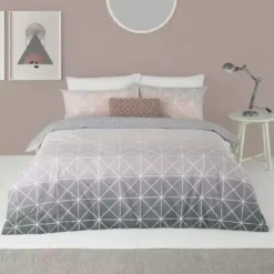 Furn Furn. Spectrum Blush Ombre Reversible Duvet Cover And Pillowcase Set