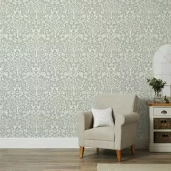Dunelm Woodland Sage Wallpaper