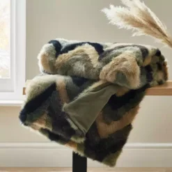 Dunelm Eska Faux Fur Throw