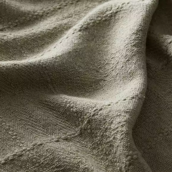 Dunelm Natural Cotton Check Throw - Image 4