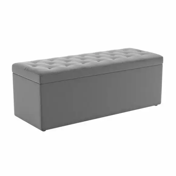 Dunelm Oswald Velvet Buttoned Ottoman Bench - Image 2