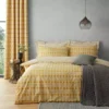 Elements Vete Ochre Reversible Duvet Cover And Pillowcase Set