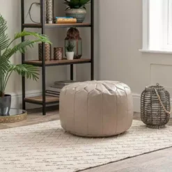 Dunelm Moroccan Stitched Pebble Pouffe
