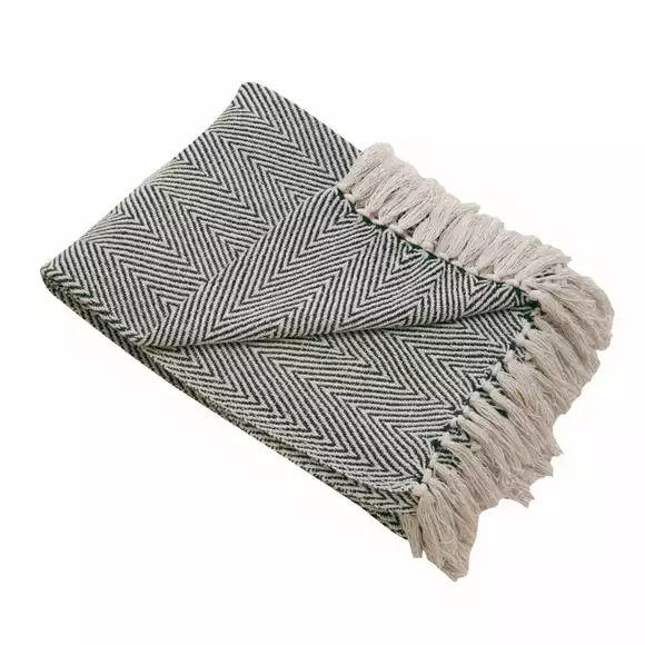 Dunelm Jenson Herringbone 130cm X 180cm Throw
