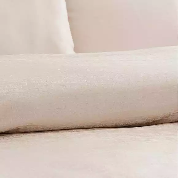 Dunelm Tegan Champagne Textured Duvet Cover And Pillowcase Set - Image 5