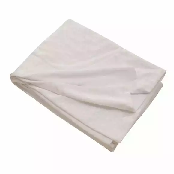 Dunelm White Crushed Velour Throw