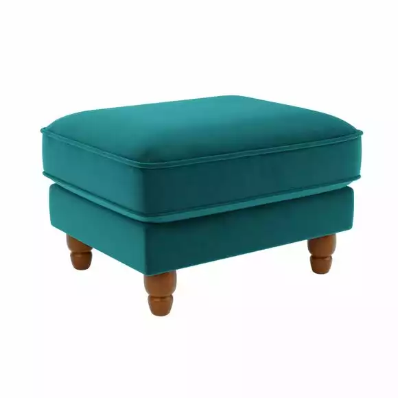 Dunelm Beatrice Matte Velvet Footstool - Image 3