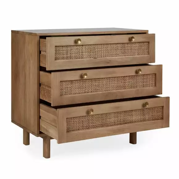 Dunelm Indi 3 Drawer Chest, Mango Wood - Image 4