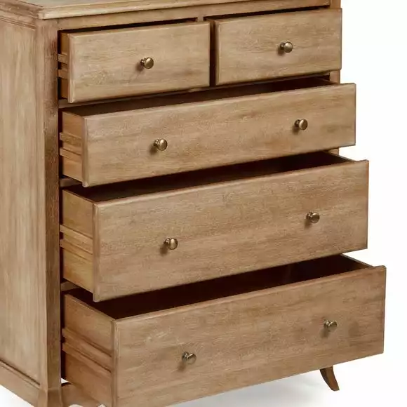 Dunelm Giselle 5 Drawer Chest, Mango Wood - Image 4