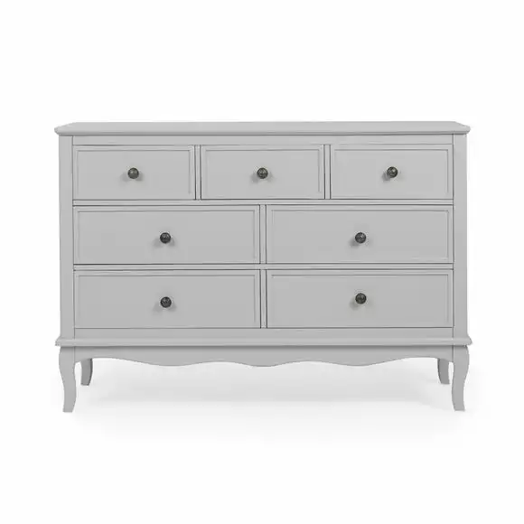 Dunelm Clara 7 Drawer Chest, Grey & Pine - Image 2
