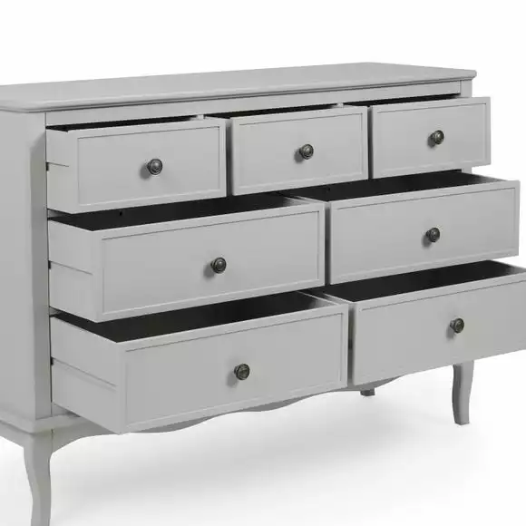 Dunelm Clara 7 Drawer Chest, Grey & Pine - Image 4