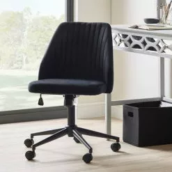 Dunelm Mya Velvet Office Chair