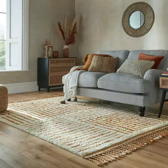 Dunelm Deniz Wool Berber Rug