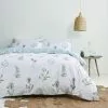 Bianca Cotton Bianca Meadow Flowers White 100% Egyptian Cotton Duvet Cover And Pillowcase Set