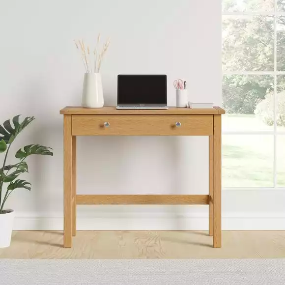 Dunelm Bromley Slim Line Desk Oak