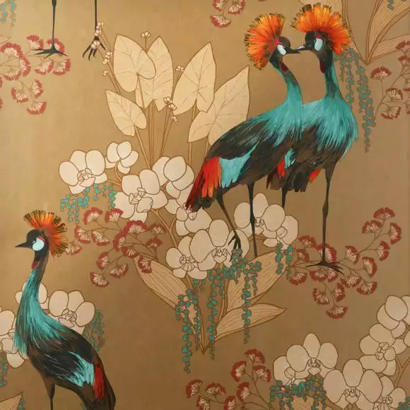 Dunelm Mariba Ochre Wallpaper - Image 3