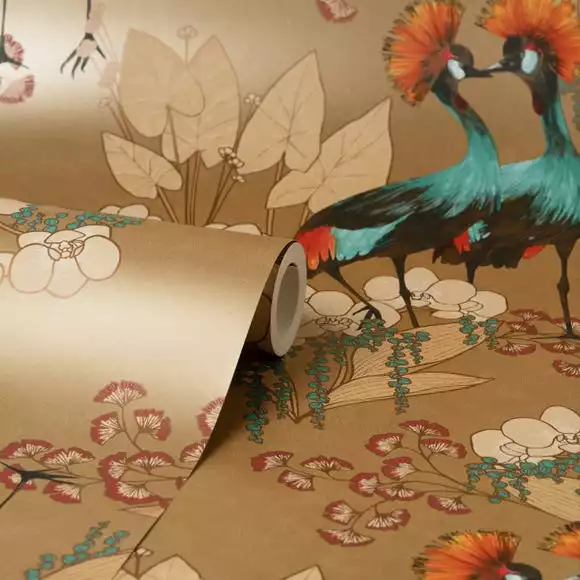 Dunelm Mariba Ochre Wallpaper - Image 4