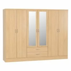 Seconique Nevada 6 Door 2 Drawer Wardrobe