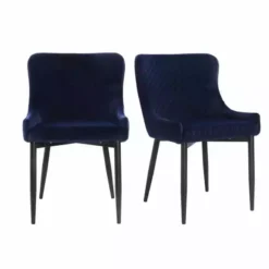 Dunelm Montreal Set Of 2 Velvet Dining Chairs