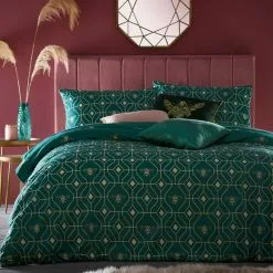 Furn Furn. Bee Deco Emerald Duvet Cover And Pillowcase Set