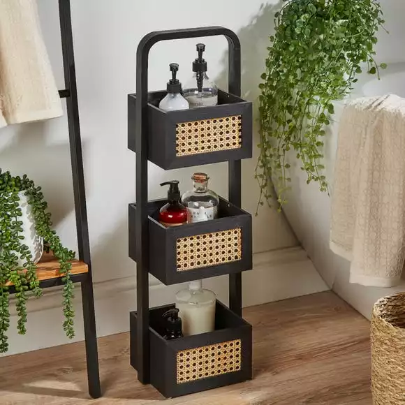 Dunelm French Cane Black Caddy