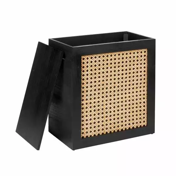Dunelm French Cane Black Small Storage Box - Image 2