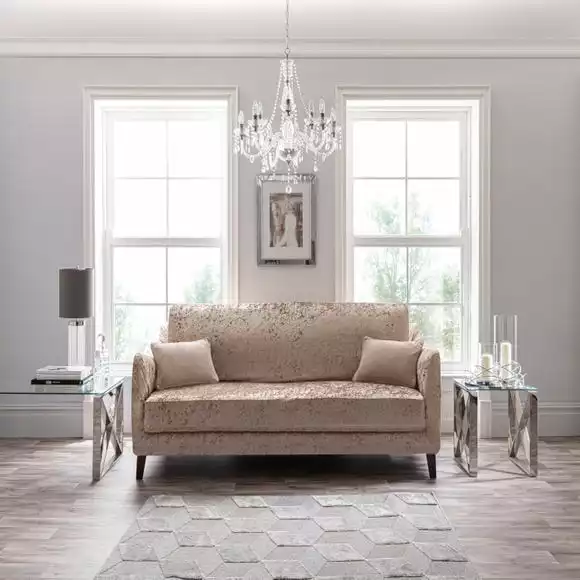 Dunelm Crushed Velvet Three Seater Sofa Cover - Image 2